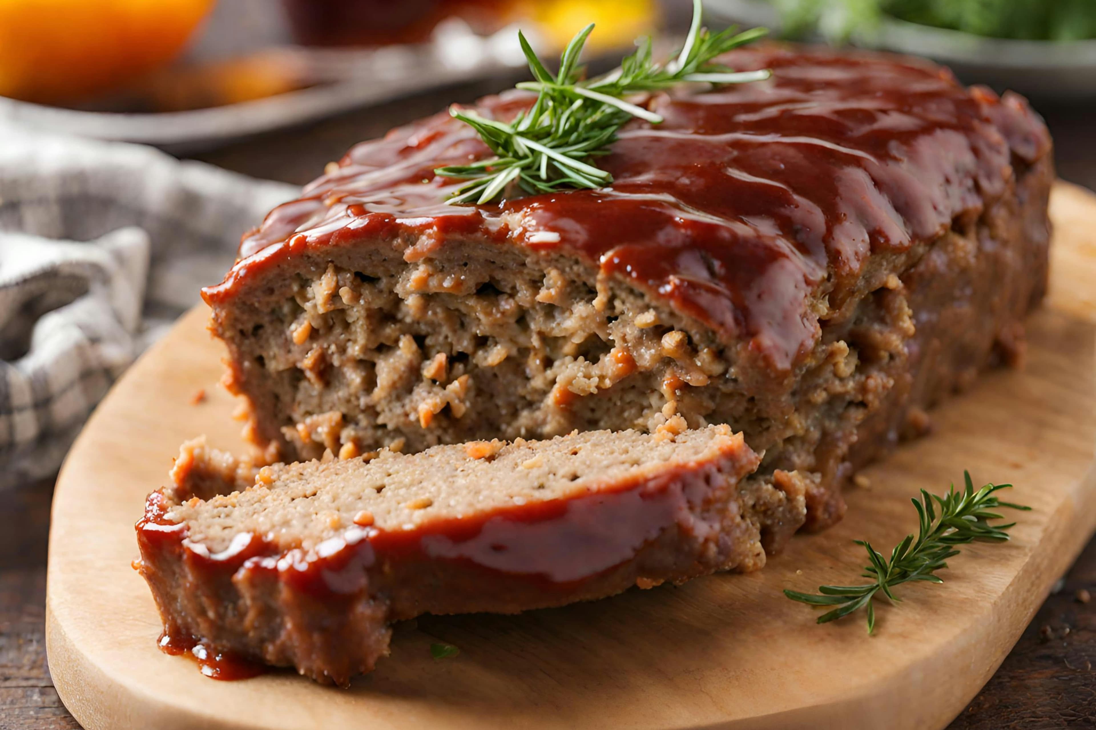 Meatloaf on a cutting board